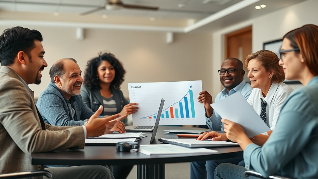 diverse business owners meeting Granada Hills local economic development committee