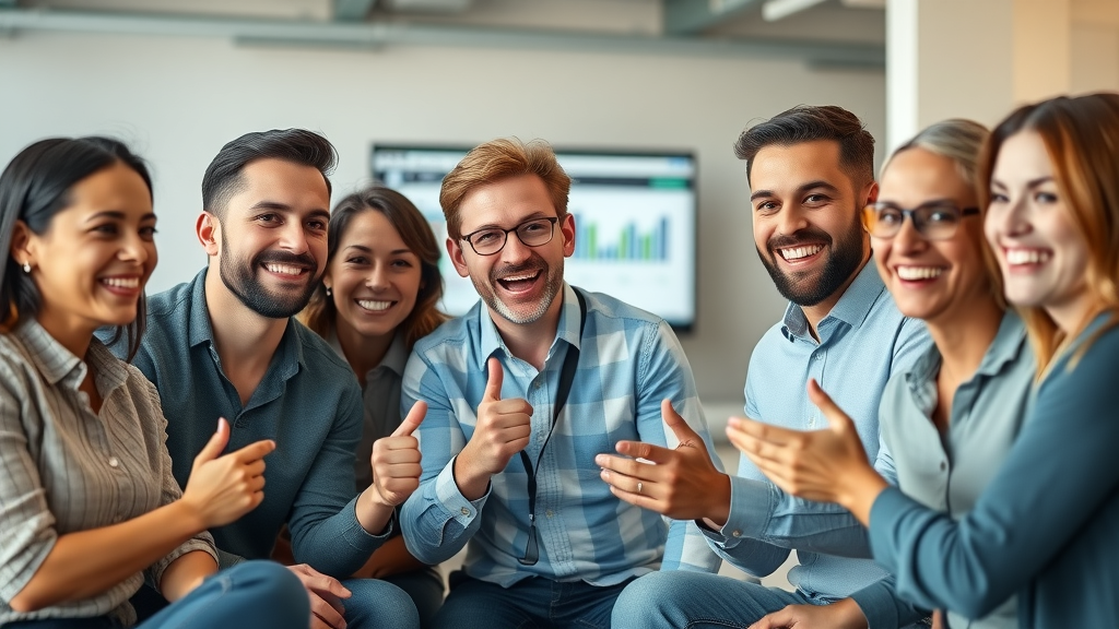 Team of small business owners celebrating their business growth success with the help of business growth tips