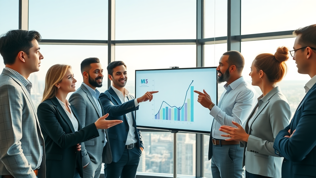 dynamic group of diverse entrepreneurs applying business expansion techniques in a modern office; business grow and business strategy planning visible