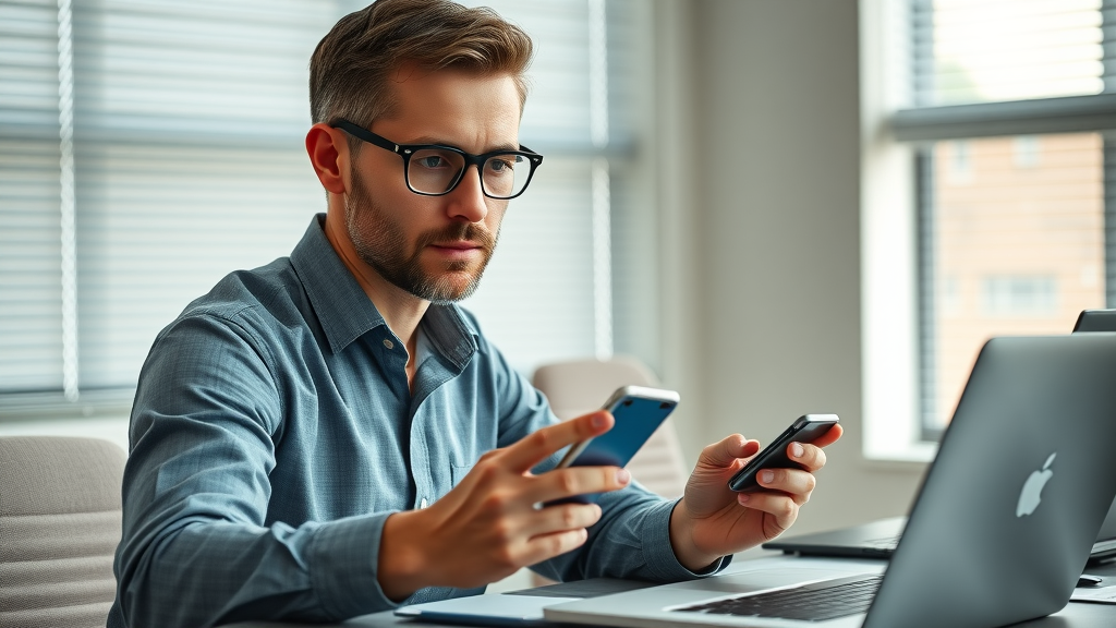 IT specialist testing mobile-friendliness for technical SEO for small businesses