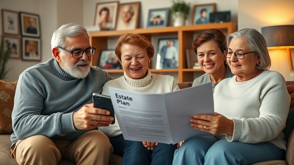 multi-generational family reviewing estate plan for financial planning for growth