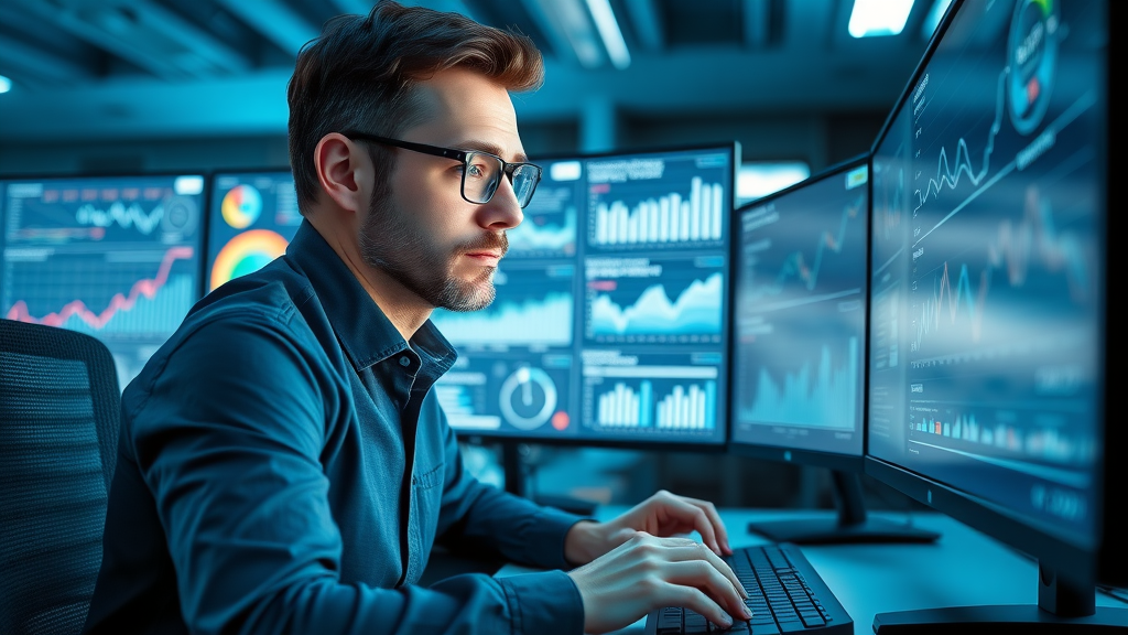 Business analyst reviewing SEO ROI and conversion rates for small business SEO success