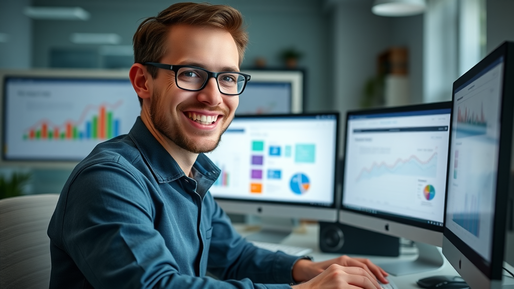 Digital marketer scheduling an email marketing campaign for customer acquisition